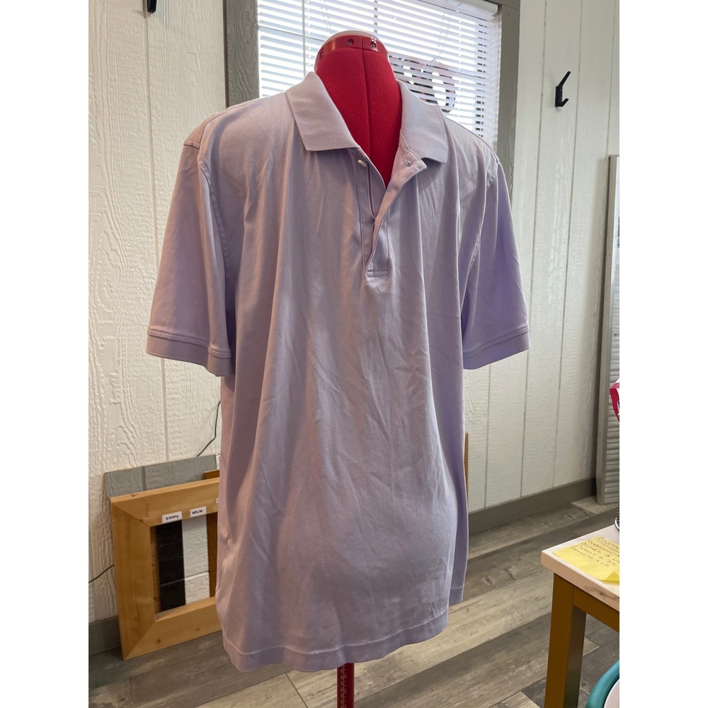UNTUCKit Est 2011 Men's‎ Light Purple Cotton Short Sleeve Polo Shirt X-Large